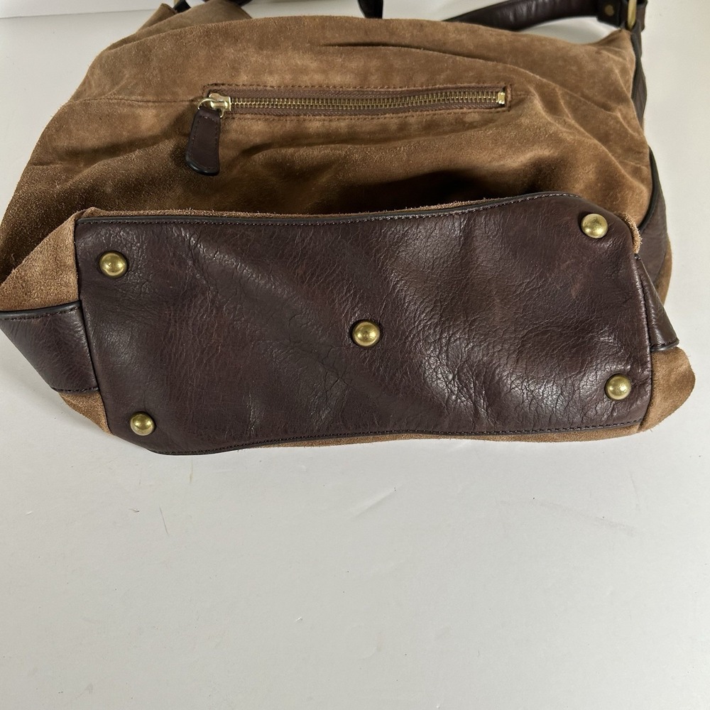 Frye Women's Purse Paige Hobo Tan Tote Bag Leather Suede Outdoor MSRP $358 - Picture 5 of 16